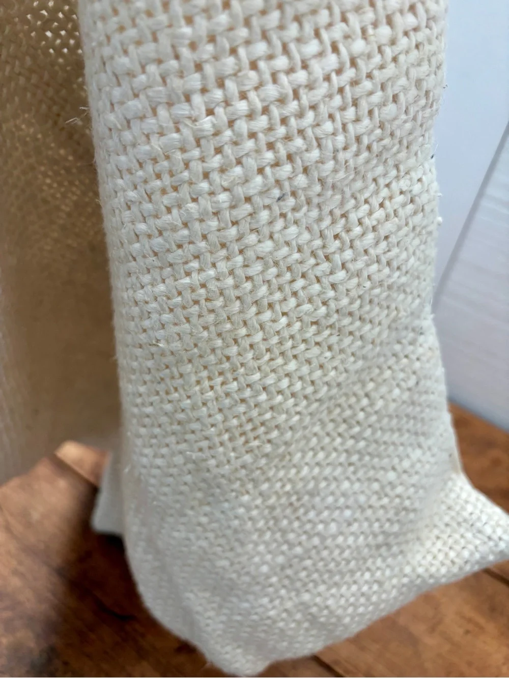 West Elm Two Tone Chunky White Linen Pillow Cover 20x20